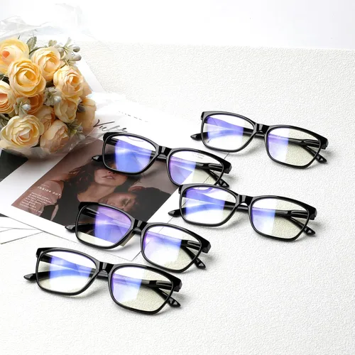 Vista 4 de SIGVAN Lentes de lectura para mujer, con bloqueo de luz azul, bisagra de resorte, diseño de moda, lentes con estampado para mujer