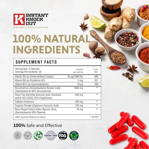 Vista 6 de Instant Knockout - Fórmula de trituración para pérdida de peso para quemador de grasa - Todos los ingredientes naturales