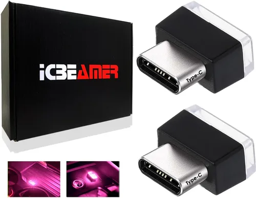 Vista 37 de ICBEAMER Smart USB 1-Paquete (Azul) Luz de Noche LED Automática Plug-in Miniatura para Coche, Van, Pickup, Camión, Interior, Maletero, Iluminación
