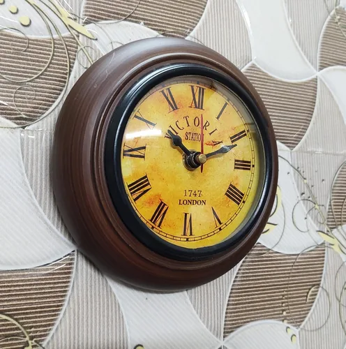 Vista 3 de Reloj de pared de madera de tamaño pequeño, perfecto para sala de estudio, oficina y reloj de regalo