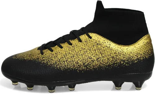 Vista 3 de TSSTL Botas de fútbol ligeras para hombre, botas de fútbol para exteriores, interiores, césped, picos, jóvenes, niños, zapatos de fútbol AGFGSG