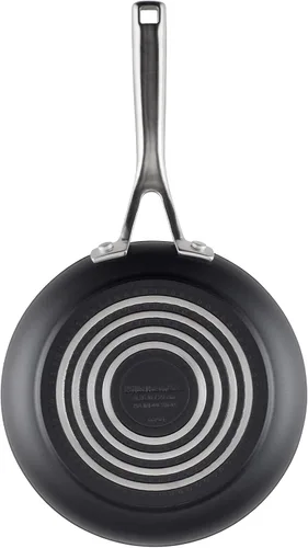 Vista 10 de KitchenAid - Juego de ollas y sartenes antiadherentes de inducción con anodizado duro, 10 piezas, color negro mate Juego de utensilios de cocina