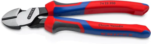 Vista 2 de KNIPEX 74 22 200 Comfort Grip - Alicate de corte diagonal angular de alto apalancamiento, 8 pulgadas, ángulo, agarre cómodo