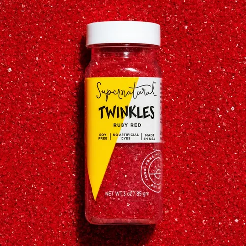 Vista 7 de Supernatural Twinkles - Azúcar lijadora, sin colorantes, hecho por mamás, vegano, 3 onzas Clear sanding sugar sprinkles for cookies, muffins, hot