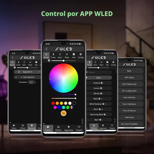 Vista 3 de BTF-LIGHTING SP805E WLED LED Controller ESP32 with Mic, WiFi APP Control For WS2812B WS2811 SK6812 WS2814 LED Strip/Matrix & PWM Dim CCT RGB RGBW