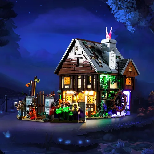 Vista 6 de Luz compatible con Lego Hocus Pocus: la cabaña de las hermanas Sanderson