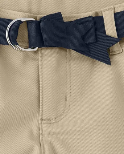 Vista 4 de Gymboree Pantalones cortos chinos de sarga con cinturón para niñas y niños pequeños