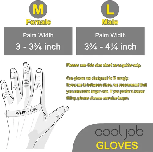 Vista 7 de COOLJOB Guantes de jardinería medianos para mujer, 6 pares y 6 pares de guantes de jardinería grandes para hombres, paquete de paquete