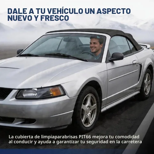 Vista 9 de PIT66 2 piezas, panel de rejilla de ventilación para limpiaparabrisas compatible con 99-04 Ford Mustang GT SVT