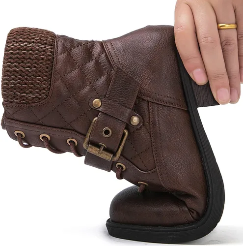 Vista 5 de GLOBALWIN Botines de Tobillo para Mujeres Botas de Combate de Moda