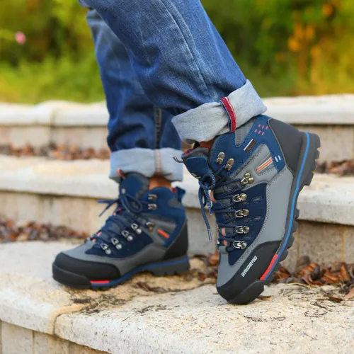 Vista 3 de HiGropcore Botas de senderismo impermeables para hombre, a prueba de viento, zapatos de montañismo MB2-17