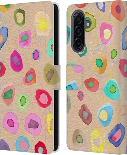 Vista 183 de Head Case Designs Officially Licensed Ninola Ditsy Flowers Yellow Nature Bold Leather Wallet Case Compatible with Samsung Galaxy A07 4G
