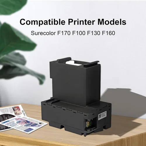 Vista 2 de Aomya C13S210125 Reemplazo de caja de mantenimiento para impresora Epson SureColor F170 SC-F100 SC-F130 SC-F160 (SC23MB)