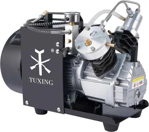 Vista 8 de TUXING Compresor de aire Pcp de 4500 psi, compresor de alta presión Pcp para tanque de buceo, compresor de buceo para llenado de tanque de buceo