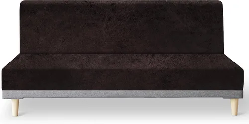 Vista 18 de molasofa - Funda elástica para futón de aspecto de cuero, cubierta para sofá sin brazos, protector de muebles con parte inferior elástica, funda