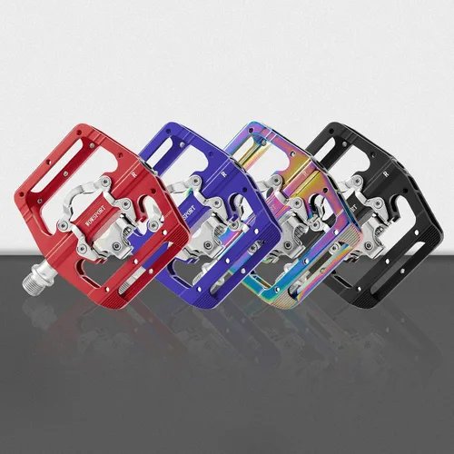 Vista 6 de Wowsport Pedales sin clip MTB para un rendimiento definitivo con compromiso SPD de doble cara