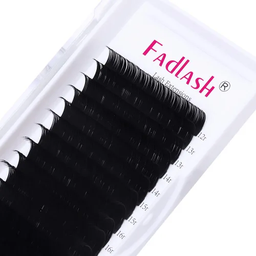 Vista 80 de Extensiones de pestañas de volumen regular, bandeja mixta, 0.03 mm, rizo B, 8-14 mm, de visón premium y seda, volumen de pestañas, suaves, mate