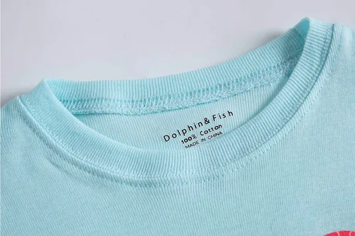 Vista 3 de Dolphin&Fish pijama suave para niños y niñas, 100% algodón, pijama de manga larga para niños