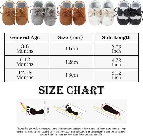 Vista 7 de ESTAMICO Zapatos para bebés niños Prewalker PU Sneakers