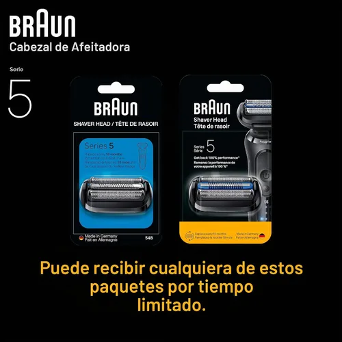 Vista 7 de Cabezal de repuesto para afeitadora eléctrica Braun Series 5, fije fácilmente su cabezal de afeitar para un afeitado tan eficiente como el primer