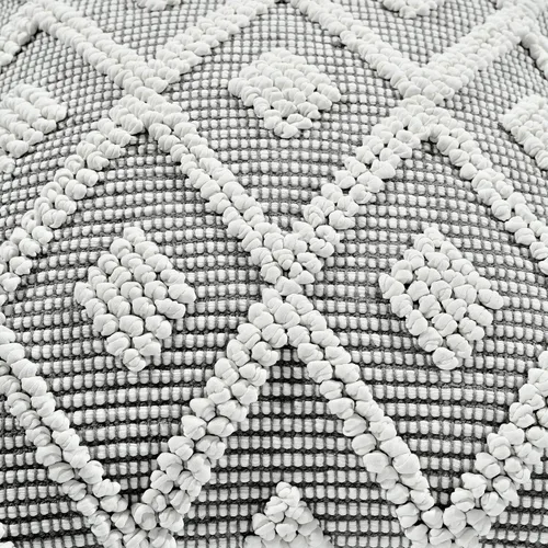 Vista 2 de Lush Decor Adelyn - Funda de cojín decorativo, 20" de ancho x 20" de largo, gris - Cojín cuadrado - Cojín con diseño de diamante gris - Cojines