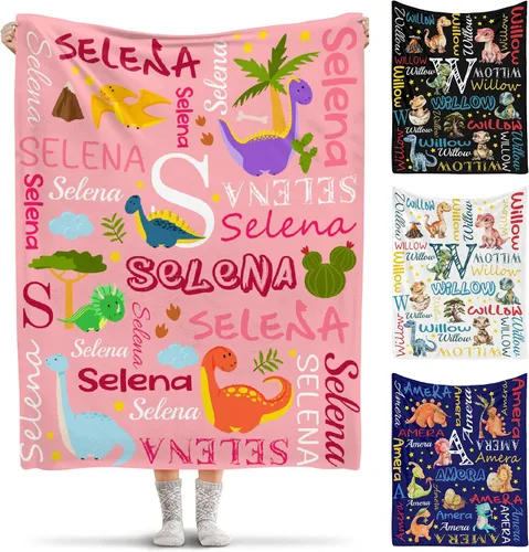 Vista 13 de Manta personalizada de arcoíris para bebé, manta acogedora de franela ligera con nombre para bebés, niños, adultos, niñas, niños, sofá cama, 30 x 40