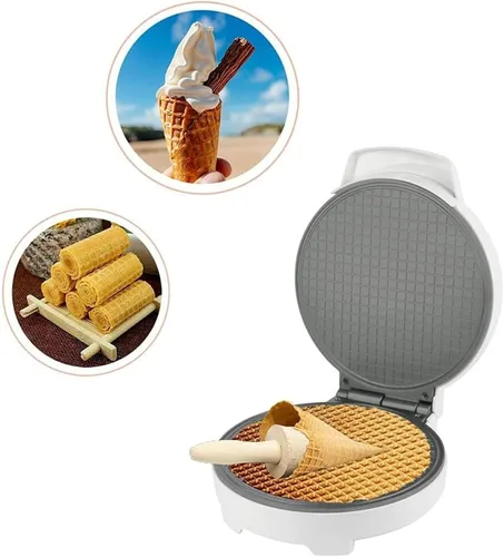 Vista 5 de Máquina de pan Máquina de desayuno casero Máquina de rollo de huevos Máquina de bandeja para hornear eléctrica Máquina de cono de helado casero