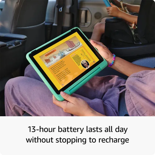 Vista 7 de Tablet Amazon Fire HD 10 Kids Pro para niños de 6 a 12 años Pantalla brillante de 10.1 pulgadas, controles parentales, funda delgada Lanzamiento