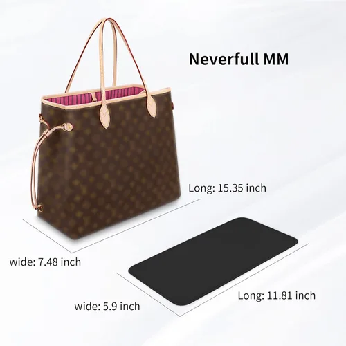 Vista 6 de Organizador de fieltro para bolso, organizador de bolsas adecuado para Speedy 35 Neverfull MM y organizador de base para bolsa de mano múltiples