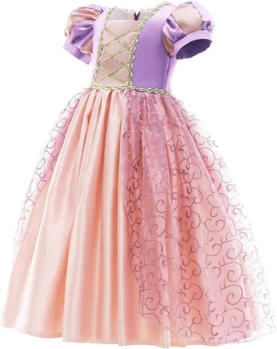 Vista 71 de Disfraz de princesa Sofía Rapunzel para niñas, disfraz de Halloween, Navidad, cumpleaños, fiesta con accesorios