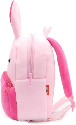 Vista 3 de Ladyzone Mochila para niños pequeños, mochila de animales del zoológico, bonita bolsa de felpa de dibujos animados de 10 pulgadas, bolsa de libro