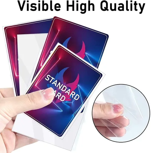 Vista 3 de 500 fundas para tarjetas de intercambio, fundas suaves y transparentes para tarjetas de béisbol, fundas de centavo para tarjetas estándar, Sprots
