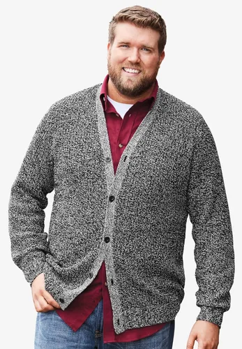 Vista 3 de KingSize Suéter tipo cárdigan de punto con cuello en V para hombre grande y alto