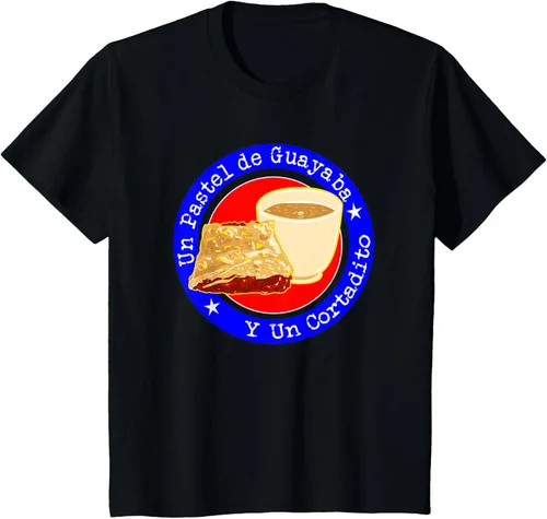 Vista 26 de Divertido desayuno cubano café guayaba guayaba café camiseta Negro