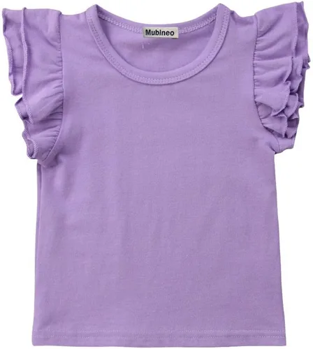 Vista 14 de Mubineo - Camiseta de manga corta para bebé, algodón, diseño liso