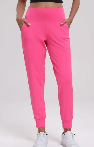 Vista 5 de Oalka - Pantalones deportivos para mujer, con cintura alta y bolsillos, para hacer deporte, yoga y entrenar