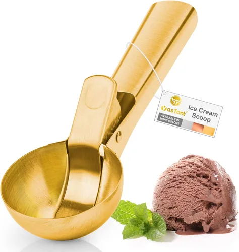 Vista 7 de Cuchara Premium para Helado con Gatillo, Cuchara para Helado de Acero Inoxidable, Cuchara de Metal Resistente para Helado Apta para Lavavajillas