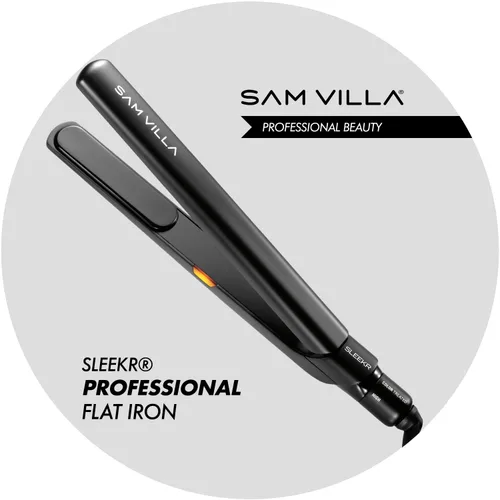 Vista 2 de Sam Villa SLEEKR - Plancha de pelo de hierro plano iónico de turmalina de cerámica profesional con control de calor de precisión