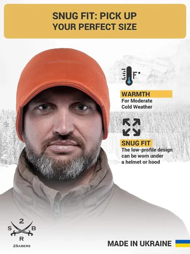 Vista 2 de 2SBR 2SABERS Gorro de invierno de forro polar con visera para hombre y mujer, con orejera, diseño de calavera