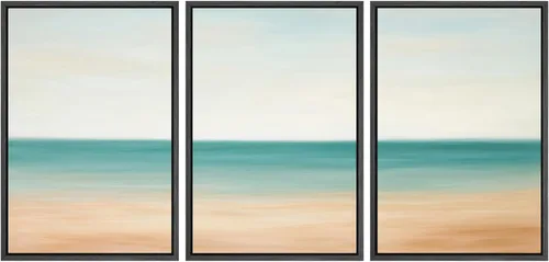 Vista 94 de SIGNWIN Lienzo enmarcado para pared, juego de arte tranquilo con reflejo de lago, acuarela, montaña y agua, ilustraciones modernas, arte abstracto