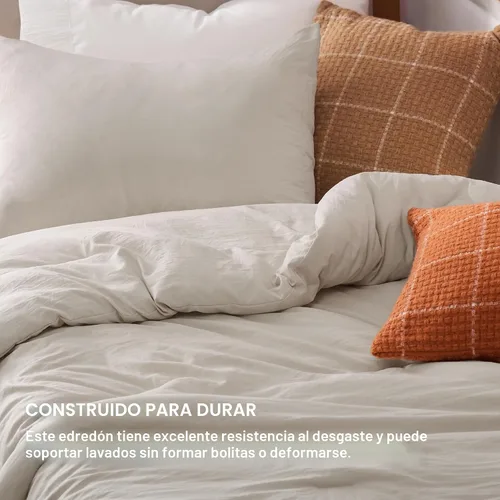 Vista 3 de Bedsure Juego edredón suave prelavado individual/individual XL, 365 días, cálido relleno alternativo GentleSoft™, 1 edredón ligero:68x88 pulgadas