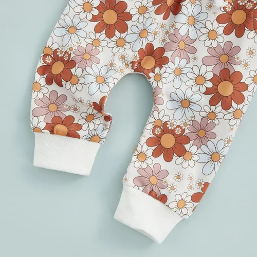 Vista 4 de Engofs Conjunto de ropa de 3 piezas para bebé recién nacida para otoño e invierno