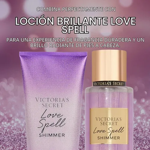 Vista 2 de Victoria's Secret Set de loción corporal y fragancia corporal (Love Spell Shimmer)