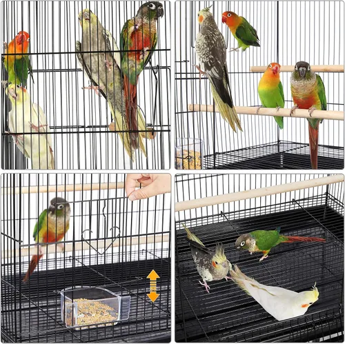 Vista 5 de Yaheetech Paquete de 2 jaulas rectangulares apilables para pájaros
