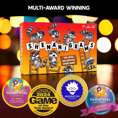 Vista 2 de ¡Shenanigrams! – ¡El juego de palabras mega travieso! Un juego de fiesta familiar súper divertido y rápido para niños, adolescentes y adultos