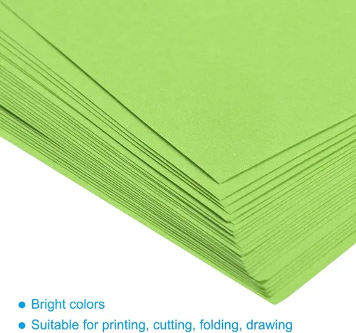 Vista 4 de MECCANIXITY 25 hojas de papel de copia de color A4 papel de impresora de 8 Verde fluorescente