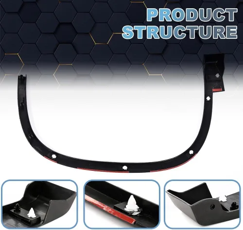 Vista 2 de PIT66 Fender Flare Fit 2012-2017 Volkswagen Tiguan, estilo de fábrica
