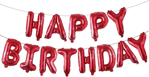 Vista 9 de Globos de cumpleaños con texto en inglés «Happy Birthday», de papel de aluminio para decoración (idioma español no garantizado), Azul Start