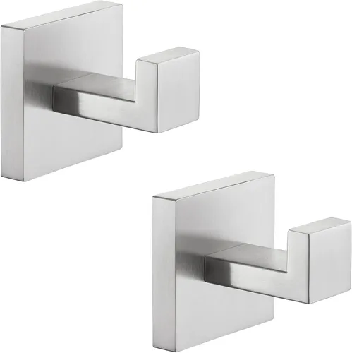 Vista 18 de Gancho para Toalla Angle Simple Negro y Oro, Gancho de Baño Cuadrado de Acero Inoxidable 304 para Pared SUS304 acero inoxidable, soporte