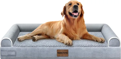 Vista 98 de NANUYA - Cama ortopédica para perros de tamaño mediano/grande, lavable: Camas con almohada para perros de tamaño mediano/grande, sofá de espuma